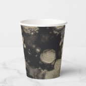 の結婚紙カップブラックおよび金ゴールドインク 紙コップ (裏面)