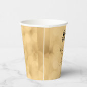 の結婚紙カップ – 金ゴールド上の編集可能文字 紙コップ (右)