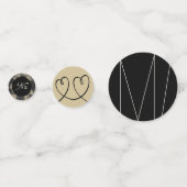 の結婚紙吹雪の金ゴールドとブラック コンフェッティ (裏面)