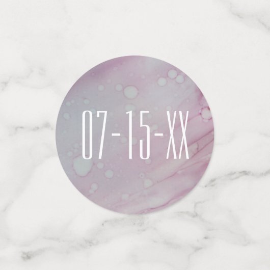 の結婚紙吹雪ターコイズとラベンダース コンフェッティ (スモール正面)