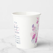 の結婚紙吹雪花びら名前をカスタムするブルーピンク 紙コップ (左)