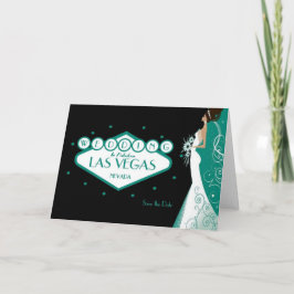 の結婚素晴らしいラスベガス「日付を保存」カード 案内状