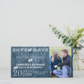 の結婚素朴ヴィンテージ写真の日付を保存 セーブザデート (スタンド正面)