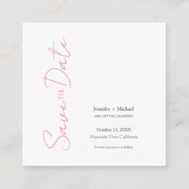 の結婚結婚ミニマル書ピンク白 エンクロージャーカード