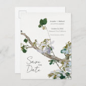 の結婚結婚ミニマル書道フローラ インビテーションポストカード (正面/裏面)