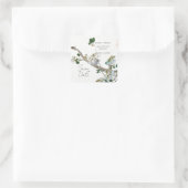 の結婚結婚ミニマル書道フローラ スクエアシール (バッグ)