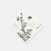 の結婚結婚ミニマル書道フローラ スタンダードカクテルナプキン (角)