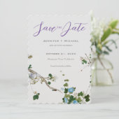 の結婚結婚ミニマル書道フローラ セーブザデート (スタンド正面)