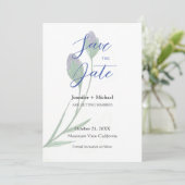 の結婚結婚ミニマル書道フローラ セーブザデート (スタンド正面)