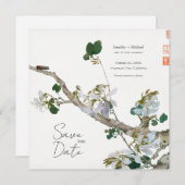 の結婚結婚ミニマル書道フローラ 招待状 (正面/裏面)