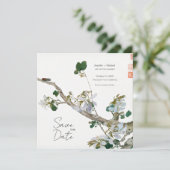 の結婚結婚ミニマル書道フローラ 招待状 (スタンド正面)