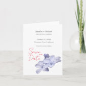 の結婚結婚ミニマル書道フローラ 案内状 (正面)