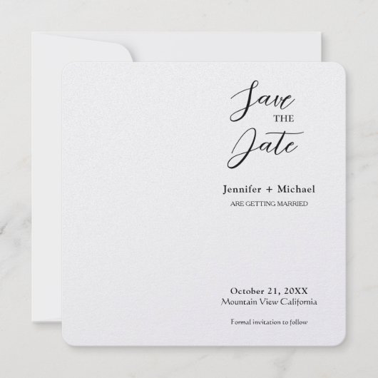 の結婚結婚ミニマル書道 セーブザデート (正面)