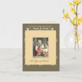 の結婚結婚新郎新婦イエスカナ カード (黄色い花)