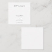 の結婚結婚生活のミニマルな書道の脚本 エンクロージャーカード (正面/裏面)