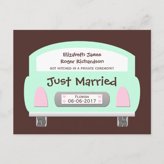 の結婚結婚行事告知はがき 案内ポストカード (正面)