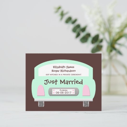 の結婚結婚行事告知はがき 案内ポストカード (スタンド正面)