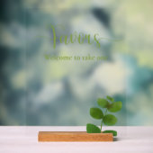 の結婚緑のシックな好意 アクリルサイン (ニュートラル)