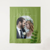 の結婚緑のシック写真 タペストリー (正面)