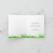 の結婚緑のリースアートサンキューカード サンキューカード (内部)