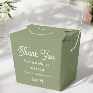 の結婚緑の新郎新婦 フェイバーボックス