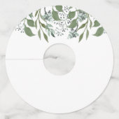 の結婚緑葉植物性葉標標 ワイングラスタグ (裏面)