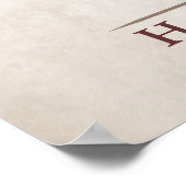 の結婚署名ツリー – 素朴秋 ポスター (角)