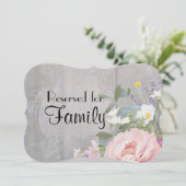 の結婚署名予約ファミリ素朴フローラエレガント 招待状 (スタンド正面)