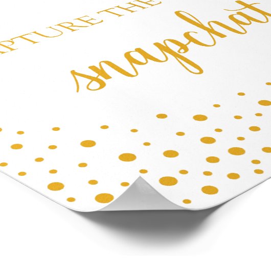 の結婚署名 – Snapchat紙吹雪の結婚署名 ポスター (角)