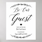 の結婚署名 – Wifiパスワードローレル結婚の署名 ポスター (正面)