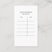 の結婚美容師ヘアグラフィック白ピンク 名刺 (裏面)