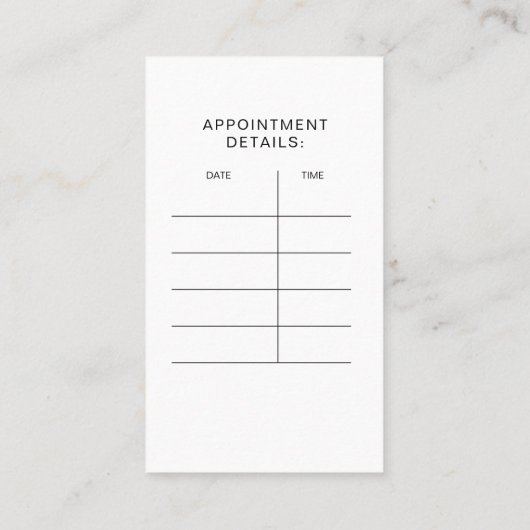 の結婚美容師ヘアグラフィック白ピンク 名刺 (裏面)