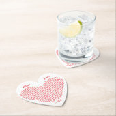 の結婚聖書引用文1コリント13愛の名前を追加 ペーパーコースター (インサイチュ)