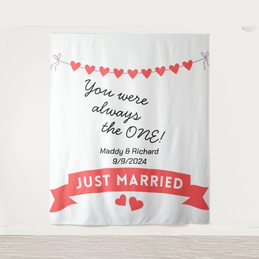 の結婚背景バナーお前はいつも一人だ! タペストリー (正面)