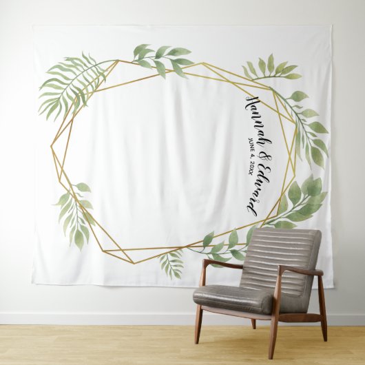 の結婚背景、フォトプロップ、ジオメトカスタムリ タペストリー (インサイチュ(横))