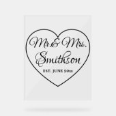 の結婚脚本ハートカスタム氏の年さん アクリルサイン (正面)