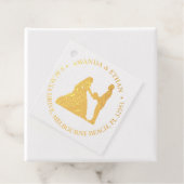 の結婚膝を打つカップル金ゴールドテーマ フェイバータグ (箱)