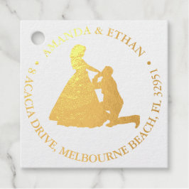 の結婚膝を打つ男性金ゴールドテーマ フェイバータグ