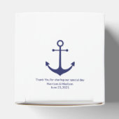 の結婚航海のいかりネイビー白エレガント フェイバーボックス (上部)