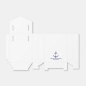 の結婚航海のいかりネイビー白エレガント フェイバーボックス (折り畳みなし)