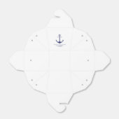 の結婚航海のいかりネイビー白エレガント フェイバーボックス (折り畳みなし)