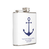 の結婚航海のいかりネイビー・ブルー・ホワイトの好意 フラスク (右)