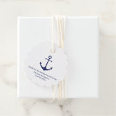 の結婚航海のいかりネイビー・ブルー・ホワイト・ギフト フェイバータグ (インサイチュ)