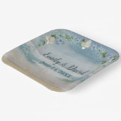 の結婚花のアーチ海 ペーパープレート (傾斜あり)