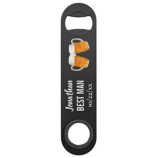 の結婚花婿介添人バチュラーパーティの好意ビール応援 スピード栓抜き (裏面)