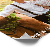 の結婚花嫁と花婿の写真Mr. and Mrs. ポスター (角)