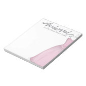 の結婚花嫁のピンクエレガントのヴィンテージドレス ノートパッド (回転)