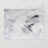 の結婚花嫁の娘 |白いアートワークのペイントストローク インビテーションポストカード (裏面)