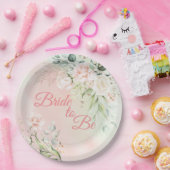 の結婚花嫁はフローラピンクエレガントの脚本 ペーパープレート (パーティー)