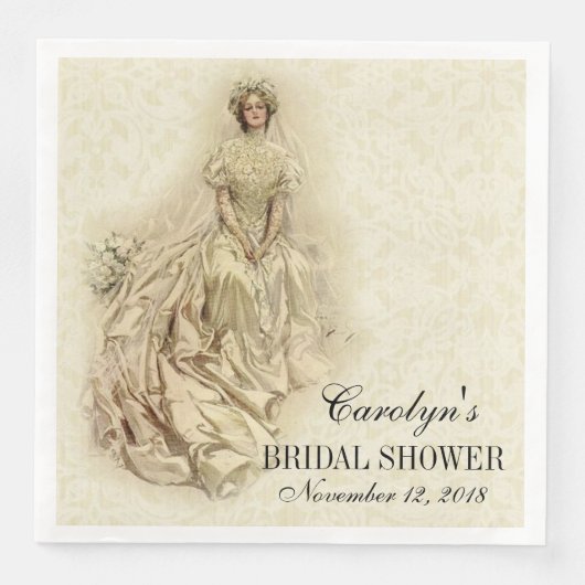 の結婚花嫁シャワーヴィンテージレ伝統的ース (正面)